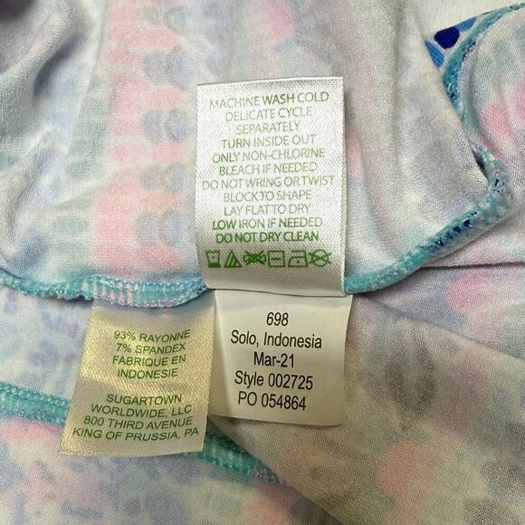 Lilly Pulitzer Sophiletta Dress Blue Ibiza Now You Sea Me, Size L, UPF50+, EUC! - Picture 7 of 10